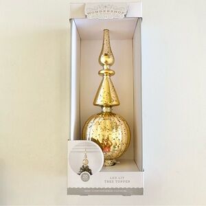 NEW Gold LED Tree Topper -Wondershop